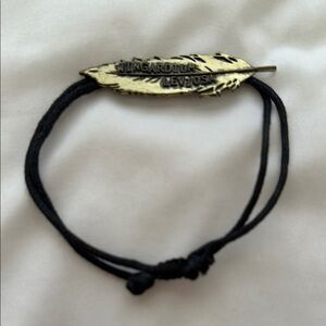 Gold Feather Charm Bracelet